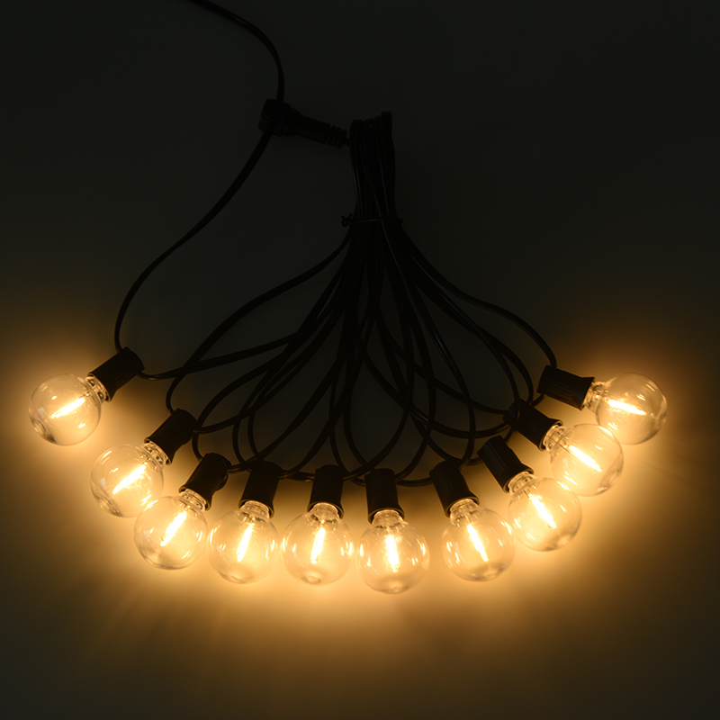 G40 Clip-on E12 Spirale warmweiße Lichterkette