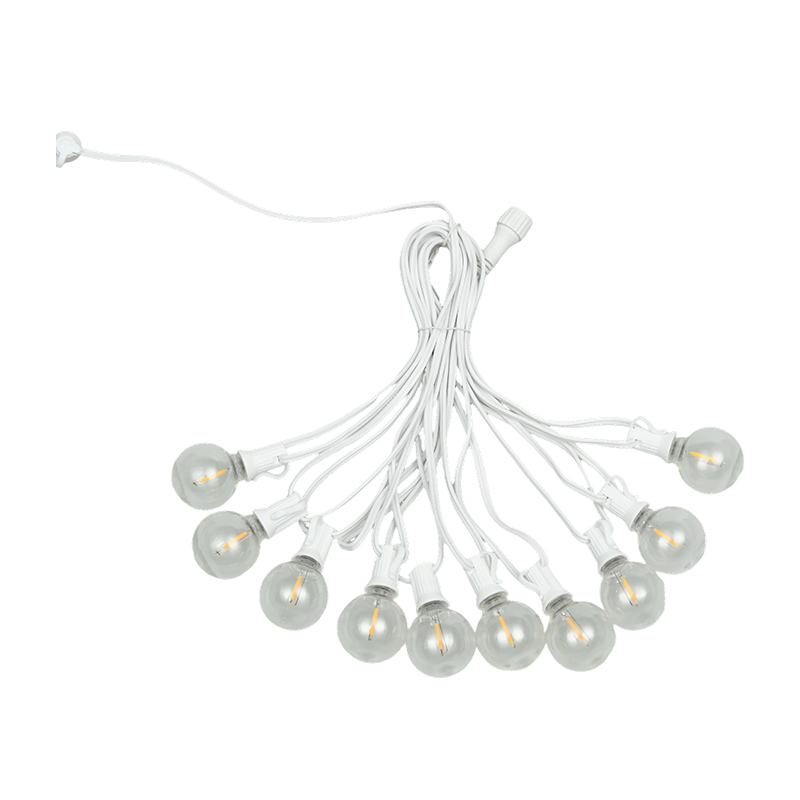 G40 Clip-on E12 Spirale warmweiße Lichterkette (weißer Stil)