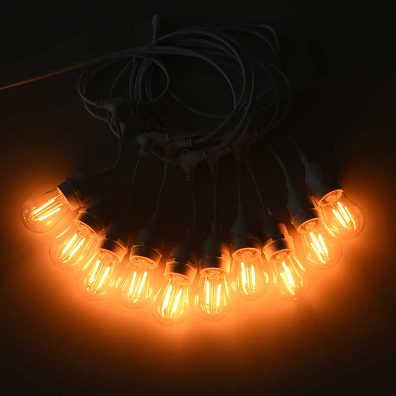 S14-Hängedraht E27 warmweiße Lichterkettenlampe Einzellampe 2W