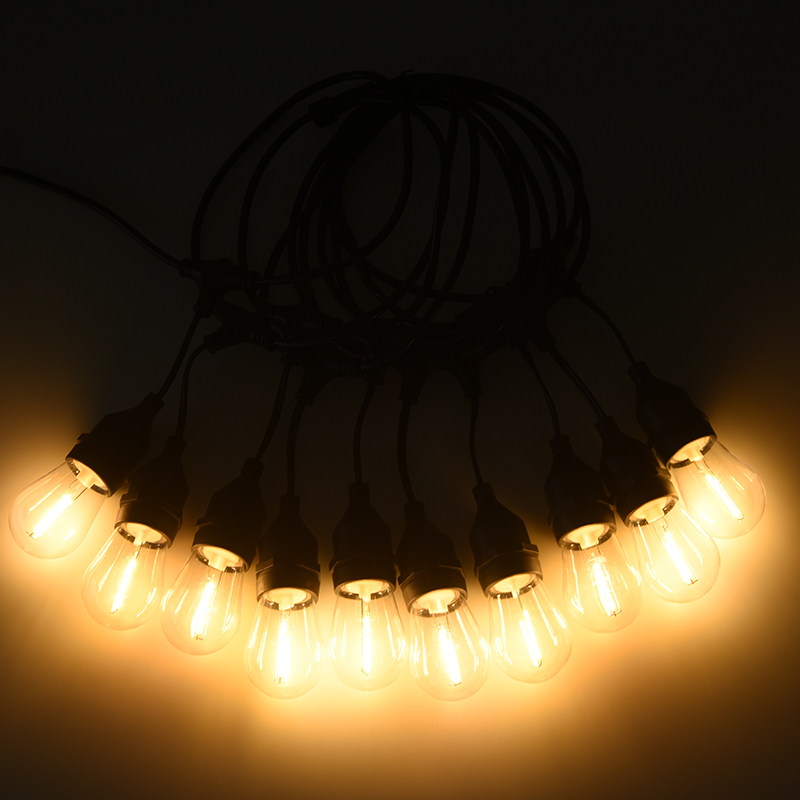 S14-Anhänger, Typ E27, warmweiße Lichterkette