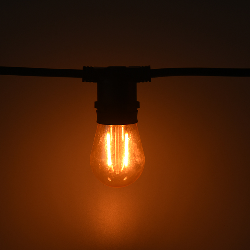 Integrierte Lichterkette mit flachem Kopf