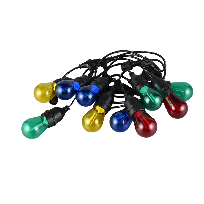 S14 hängende E27-Spiral-RGBWY-Mehrfarben-Lichterketten