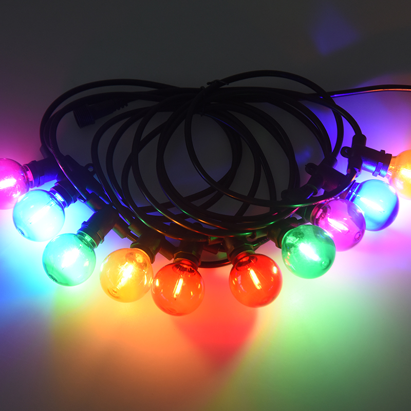 G40 Ball Bubble E12 Spiralmund Bunte dekorative Girlandenbeleuchtung