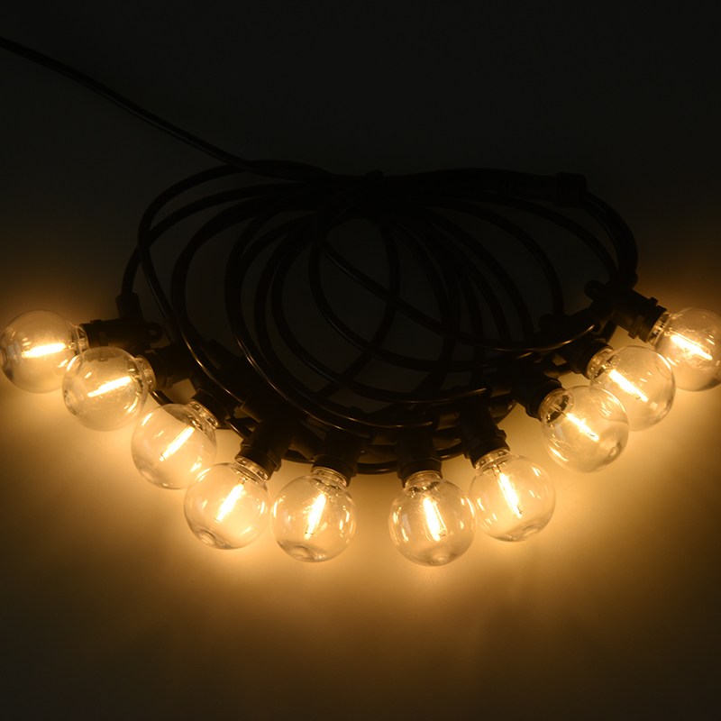 G40 integrierte Solar-Lichterkette (E12-Lampenfassung, 5 Meter, 10 Lichter)