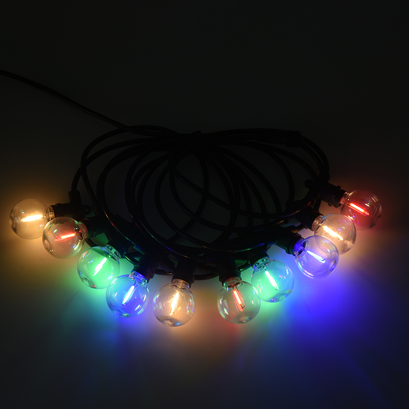 G40 Ball Bubble E12 Spiralmund Bunte dekorative LED-Girlandenbeleuchtung