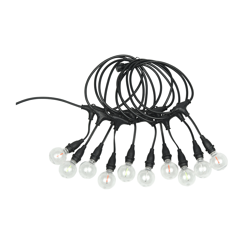 G40 transparente Glühbirne E12 spiralförmiger, farbiger Hängelichter