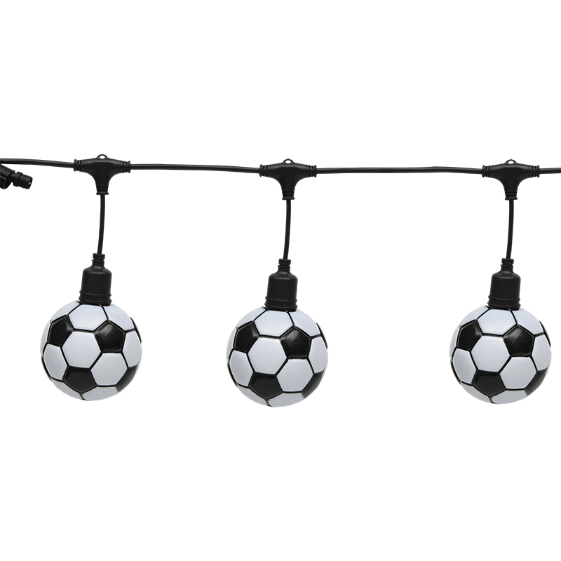 Lichterkette mit Fußballmotiv (5 Meter, 10 Lichter)