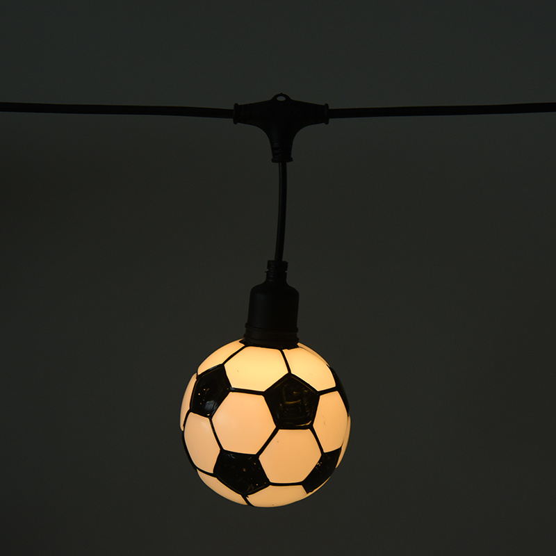 Lichterkette mit Fußballmotiv (5 Meter, 10 Lichter)