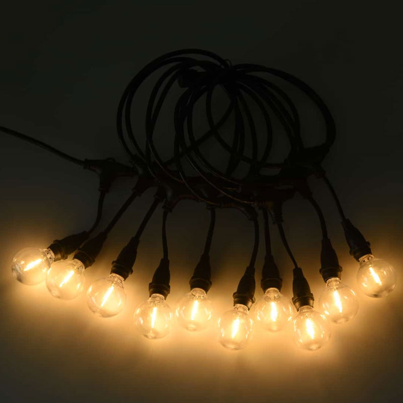 G40-Solar-Hängeleuchte (E12-Lampenfassung, 5 Meter, 10 Lichter)