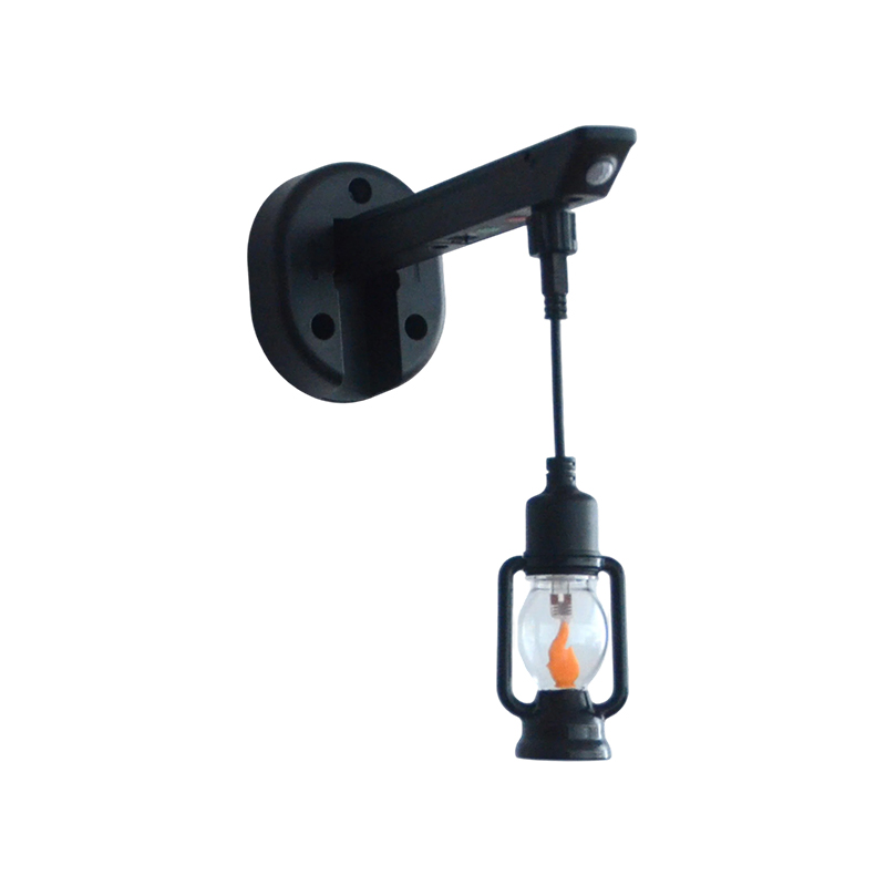 Solar-Wandleuchte im Vintage-Kerosinlampen-Stil (Flammeneffekt)